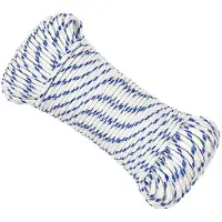 vidaXL Multifunctioneel touw 3 mm 500 m Wit en Blauw PP