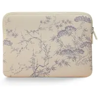 Trunk Neopreen Sleeve – Geschikt voor MacBook Pro 14 – Geschikt voor MacBook Air 15 – Gemaakt van Neopreen – Zacht pluche interieur – Dubbele rits – Zwart - Multi kleur