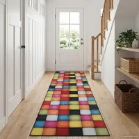 vidaXL Tapijt Runner LESAKA kleurrijk 80 x 400 cm Diamantvelvet