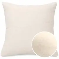 ANRO Sierkussen Wit 50x30 cm - Imitatiebont - Inclusief vulling