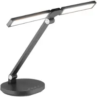 Alco LED bureaulamp met voet, dimbaar in 5 stappen, 3.500-4.500 K, CRI 95, 810 lm, 10 W, donkergrijs