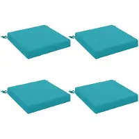 vidaXL Zitkussens SOEST 4 st 100% Polyester Turquoise 40 x 40 x 7 cm