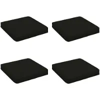 vidaXL 4-Piece Zitkussens VUGHT 4 st 100% Polyester Zwart