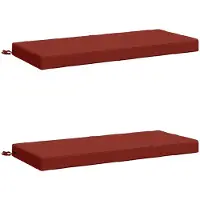 vidaXL Bankkussens SOEST 2 st 100% Polyester Rood 110 x 50 x 8 cm