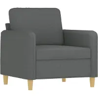 vidaXL Fauteuil 60 cm stof donkergrijs