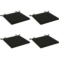 vidaXL Zitkussens SOEST 4 st 100% Polyester Zwart 45 x 45 x 3 cm