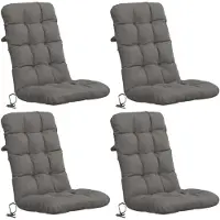vidaXL 4-delige hoogrugkussen VIANEN 4 st 100% Polyester Grijs