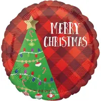 Amscan Folieballon Christmas Tree 45 Cm Rood