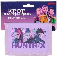 Safta Kpop Demon Hunters Huntrix Portemonnee Meisjes – Kinderportemonnee met Muntvak Paars