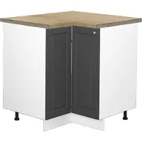 Vicco Hoekkast Fame-Line Antraciet-goud 80.5 cm , WB Eik, Model 46809