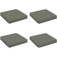 vidaXL 4-Piece Zitkussens VUGHT 4 st 100% Polyester Grijs
