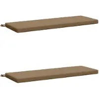 vidaXL Bankkussens SOEST 2 st 100% Polyester Taupe 120 x 40 x 5 cm