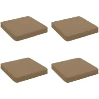 vidaXL 4-Piece Zitkussens VUGHT 4 st 100% Polyester Taupe