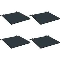 vidaXL Zitkussens SOEST 4 st 100% Polyester Donkerblauw 80 x 80 x 3 cm