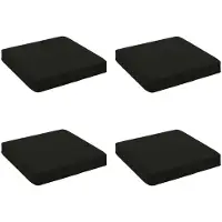 vidaXL 4-Piece Zitkussens VUGHT 4 st 100% Polyester Zwart