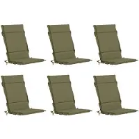 vidaXL Kussen voor stoel met hoge rug GEMERT 6 st 100% Polyester