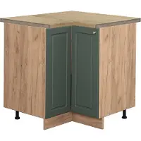 Vicco Hoekkast Fame-Line Groen-Goud Landhuis 80.5 cm , WB Eik, Model 46477