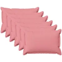 vidaXL Kussen met kussen HOUTEN 6 st Roze Faux Linnen
