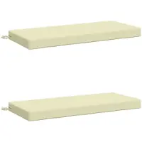vidaXL Bankkussens SOEST 2 st 100% Polyester Crèmekleurig