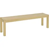 HOMCOM Massief houten bank, 3-zits, bank, keukenbank, grenenhout, naturel