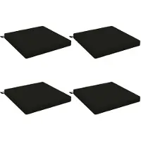 vidaXL Zitkussens SOEST 4 st 100% Polyester Zwart 60 x 60 x 7 cm