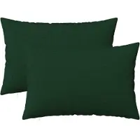 vidaXL Kussensloop 2 st HEERLEN Donkergroen 30 x 50 cm Stof
