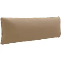 vidaXL Rugkussen PUTTEN 100% Polyester Taupe 120 x 40 x 15 cm