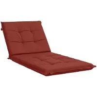 vidaXL Ligstoel Kussen GEMERT 100% Polyester Rood 190 x 90 x 9 cm