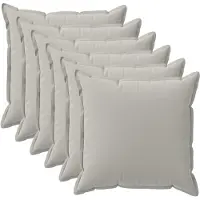 vidaXL Kussen met kussen HOUTEN 6 st Grijs Polyester