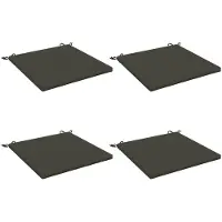 vidaXL Zitkussens SOEST 4 st 100% Polyester Antraciet 60 x 60 x 3 cm