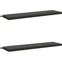 vidaXL Bankkussens SOEST 2 st 100% Polyester Antraciet 150 x 40 x 5 cm