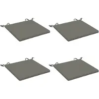 vidaXL Zitkussens SOEST 4 st 100% Polyester Grijs 40 x 40 x 3 cm