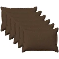 vidaXL Kussensloop 6 st HOUTEN Bruin 50 x 70 cm Faux Linnen