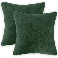 vidaXL Kussensloop 2 st HEERLEN Donkergroen 30 x 30 cm Bouclé