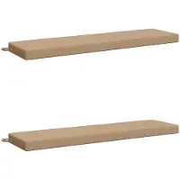 vidaXL Bankkussens SOEST 2 st 100% Polyester Zand 150 x 40 x 8 cm