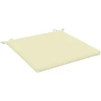 vidaXL Zitkussens SOEST 100% Polyester Crèmekleurig 80 x 80 x 3 cm