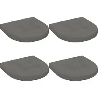 vidaXL 4-Piece Zitkussens 4 st 100% Polyester Grijs 40 x 40 x 5 cm