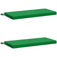 vidaXL Bankkussens SOEST 2 st 100% Polyester Groen 80 x 40 x 5 cm