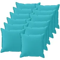 vidaXL Kussen met kussen HOUTEN 12 st Turquoise Polyester