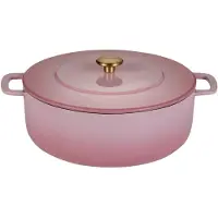 ComBekk Geëmailleerde Gietijzeren Braadpan 'Roze' Ø28cm / 5.3L
