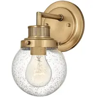 Quintiesse Wandlamp Poppy, dimbaar, messing / goud, Badkamer, metaal, Wandlamp