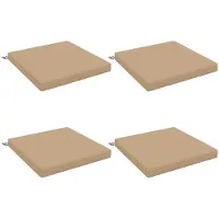 vidaXL Zitkussens SOEST 4 st 100% Polyester Zand 80 x 80 x 7 cm