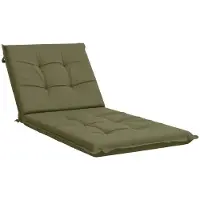 vidaXL Ligstoel Kussen GEMERT 100% Polyester Olijfgroen