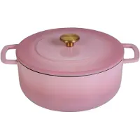 ComBekk Geëmailleerde Gietijzeren Braadpan 'Roze' Ø24cm / 3.8L