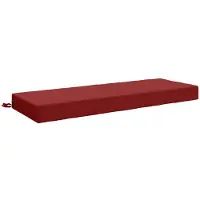 vidaXL Rugkussen SOEST 100% Polyester Wijnrood 120 x 40 x 10 cm
