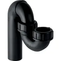 Geberit Toebehoren - Buissifon voor spoelbak, met klemkoppeling, inloop/afvoer verticaal, d 56 mm, d1 56 mm 152.042.16.1