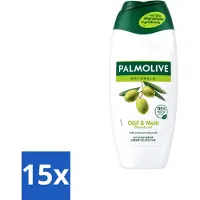 Palmolive 15 x - Naturals - Douchecréme - Olijf & Melk - Natuurlijke ingrediënten - 250 ml - Voordeelverpakking - 15 stuks