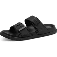 Tamaris Damen slippers, biologisch/huismodel, synthetisch materiaal, zwart, maat 39 EU