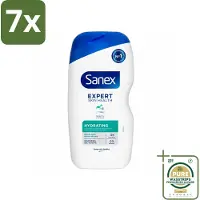 Sanex 7 x Douchegel Expert Skin Health Hydrating 400 ml - Grootverpakking - Hydratatie Huid - Douchegel - Huid Verzorging - Glycerine - Inuline
