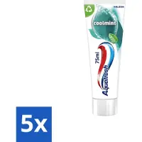 Aquafresh 5 x - Tandpasta - Coolmint - Verfrissende Adem - 75 ml - Voordeelverpakking - 5 stuks